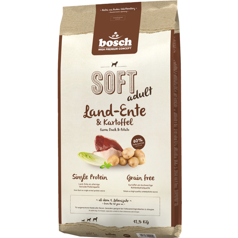 bosch HPC Soft Land-Ente & Kartoffel - 12,5 kg 