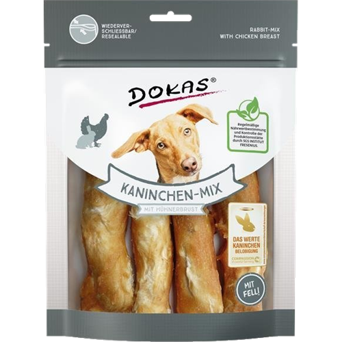DOKAS Kaninchen - 120 g - Mix mit Hühnerbrust 