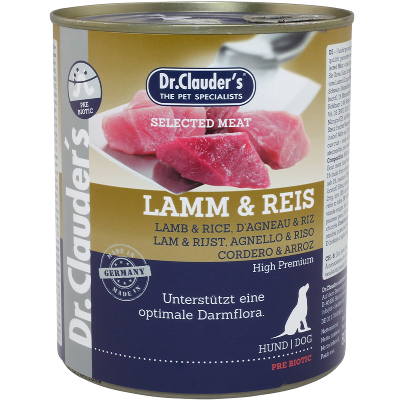 Dr. Clauder's Selected Meat - 800 g - Lamm & Reis 