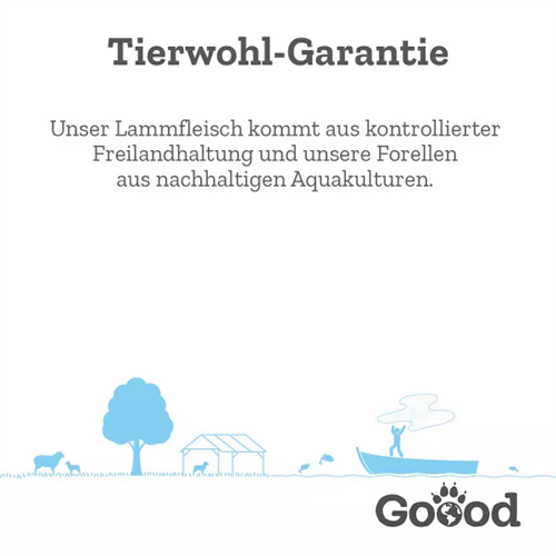 Goood Junior Freilandlamm & Nachhaltige Forelle - 2 x 10 kg + Recyclebär 