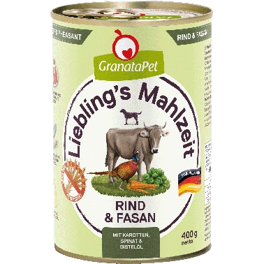 GranataPet Liebling's Mahlzeit - 400 g - Rind & Fasan 