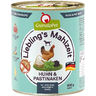 GranataPet Liebling's Mahlzeit - 800 g - Huhn & Pastinaken 
