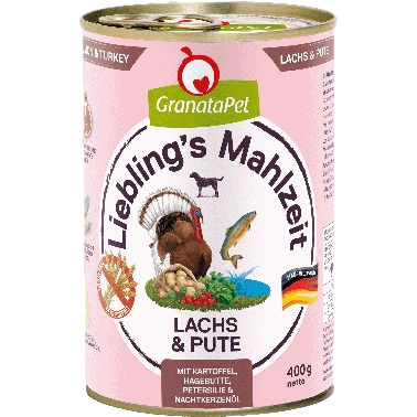 GranataPet Liebling's Mahlzeit - 400 g - Lachs & Pute 