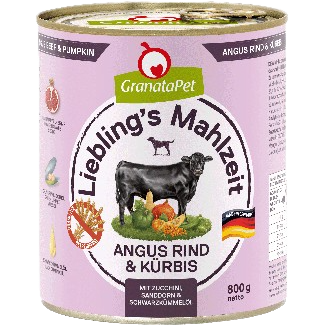 GranataPet Liebling's Mahlzeit - 800 g - Angus Rind & Kürbis 