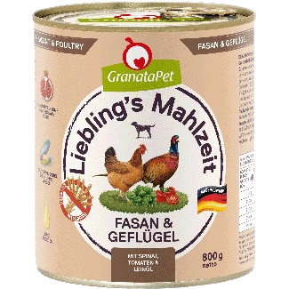 GranataPet Liebling's Mahlzeit - 800 g - Fasan & Geflügel 