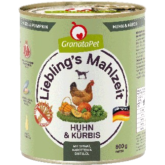 GranataPet Liebling's Mahlzeit - 800 g - Huhn & Kürbis 
