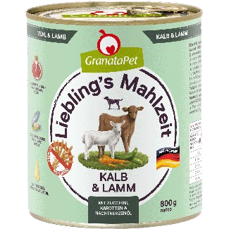 GranataPet Liebling's Mahlzeit - 800 g - Kalb & Lamm 