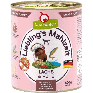 GranataPet Liebling's Mahlzeit - 800 g - Lachs & Pute 
