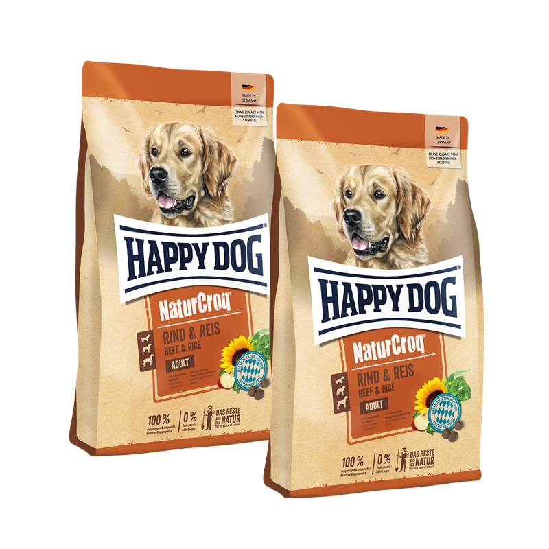 Happy Dog NaturCroq Rind & Reis - 2 x 15 kg 
