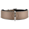 HUNTER Halsband Basic - stein / schwarz - M / L (46 – 53 cm) 