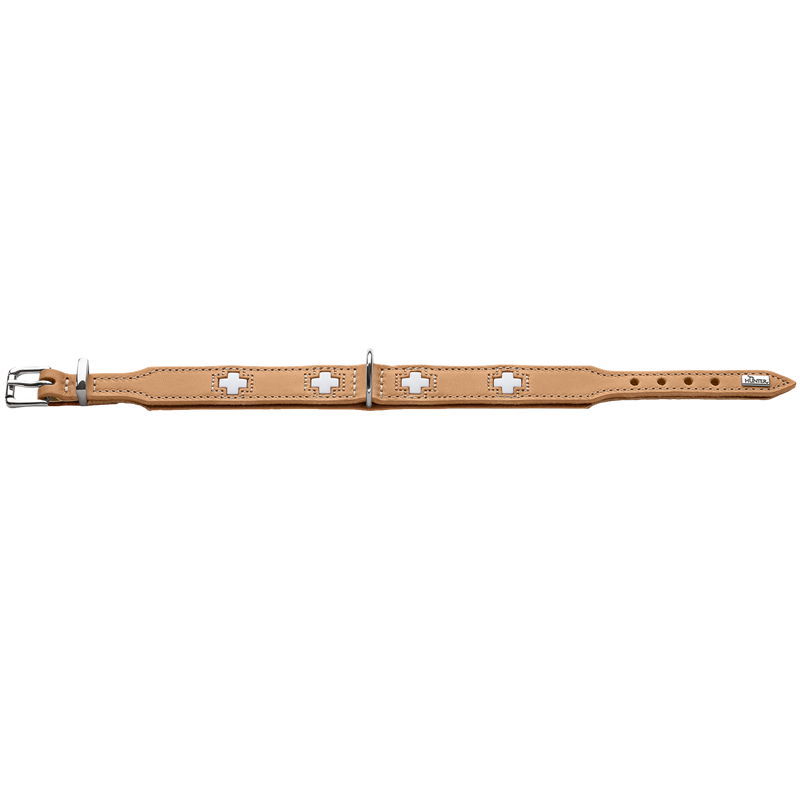 HUNTER Halsband Swiss natur / beige - 38 – 44 cm 