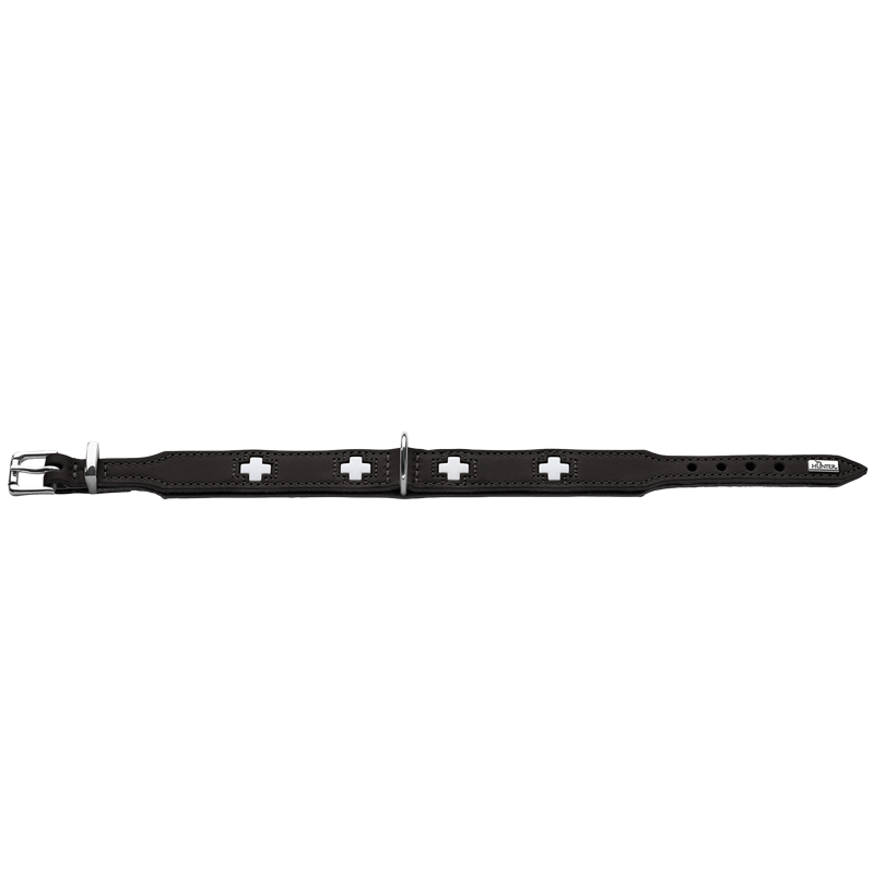 HUNTER Halsband Swiss schwarz - 30 – 34 cm 