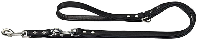 HUNTER Verstellbare Führleine Basic - 200 x 1,3 cm - schwarz 