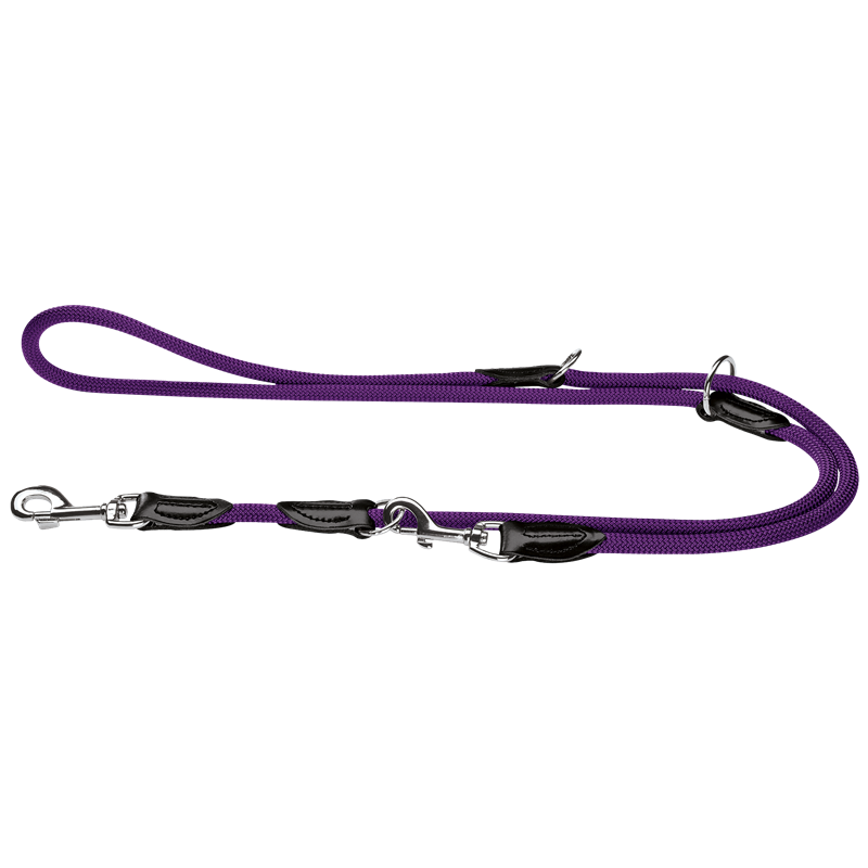 HUNTER Verstellbare Führleine Freestyle - 200 x 1,0 cm - violett 