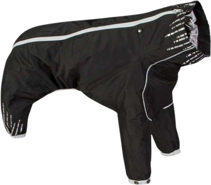 Hurtta Downpour Suit schwarz - 22 – 27 cm Rückenlänge 