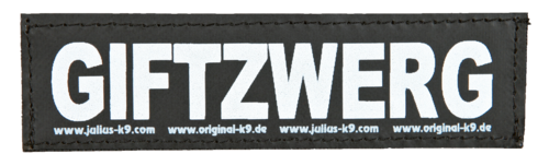 Julius-K9 Klettsticker 11 x 3 cm - Giftzwerg 