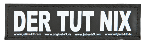 Julius-K9 Klettsticker 11 x 3 cm - Der tut nix 