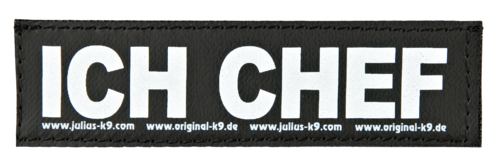 Julius-K9 Klettsticker 11 x 3 cm - Ich Chef 