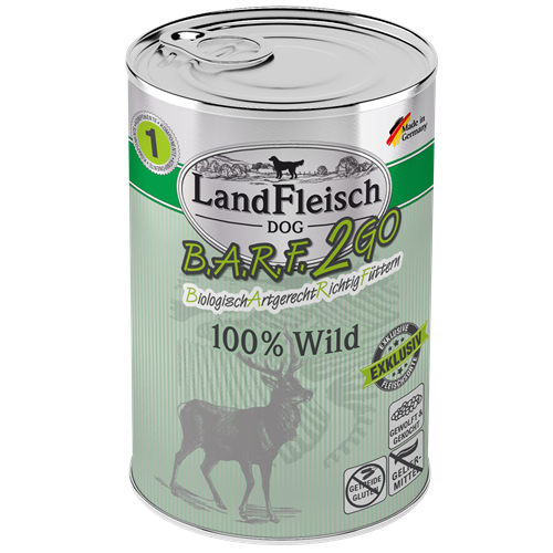 LandFleisch B.A.R.F.2GO - 400 g - Exklusiv Wild 