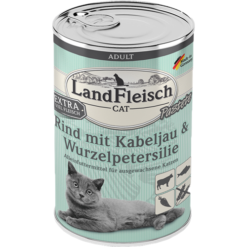 LandFleisch Pastete - 400 g - Rind, Kabeljau & Wurzelpetersilie 