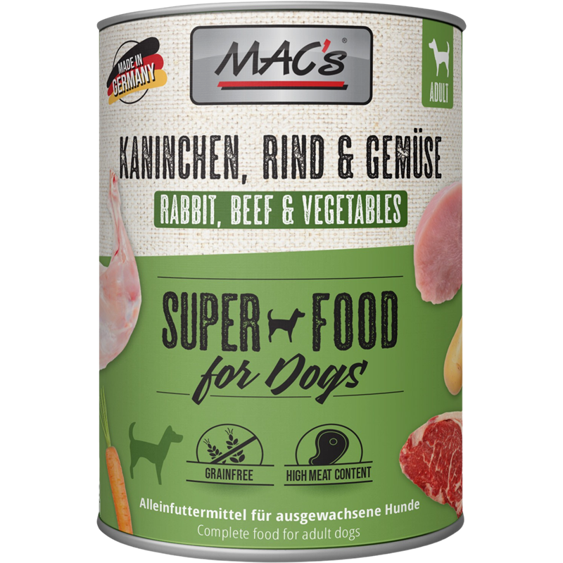 MAC's Dog - 800 g - Kaninchen, Rind & Gemüse 
