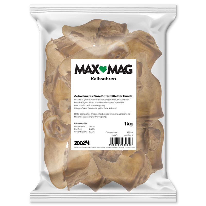 MAX MAG - Kalbsohren 1 kg 
