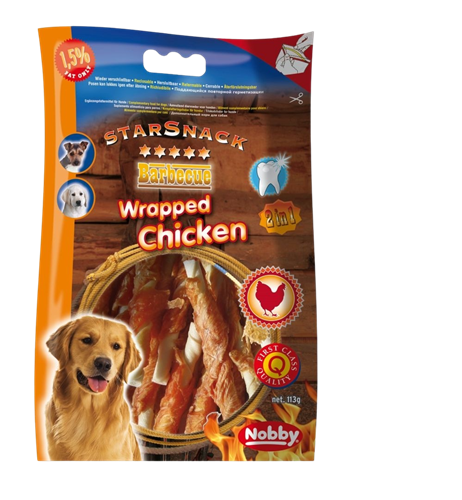 Nobby StarSnack Barbecue Wrapped Chicken - 113 g 