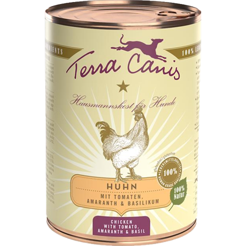 Terra Canis Menü Classic - 400 g - Huhn mit Amaranth, Tomaten & Basilikum 