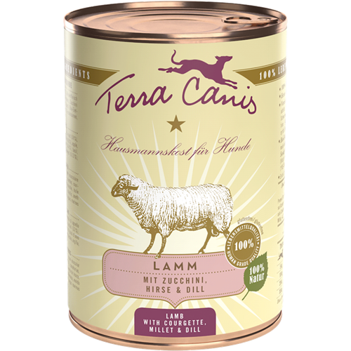 Terra Canis Menü Classic - 400 g - Lamm mit Zucchini, Hirse & Dill 