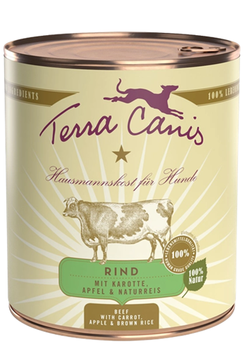 Terra Canis Menü Classic - 800 g - Rind mit Karotte, Apfel & Naturreis 