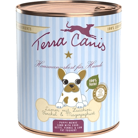 Terra Canis Welpen-Menü - 800 g - Lamm mit Zucchini, Fenchel & Magerjoghurt 