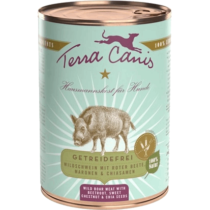 Terra Canis Menü Sensitive - getreidefrei - 400 g - Wildschwein mit Roter Bete, Marone & Chiasamen 