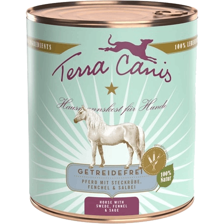 Terra Canis Menü Sensitive - getreidefrei - 800 g - Pferd mit Steckrüben, Fenchel & Salbei 