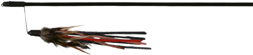 TRIXIE Spielangel mit Lederbändchen & Federn - 50 cm 