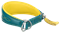 TRIXIE Active Comfort Windhundehalsband mit Zugstopp - petrol / gelb - S (27 –35 cm) 