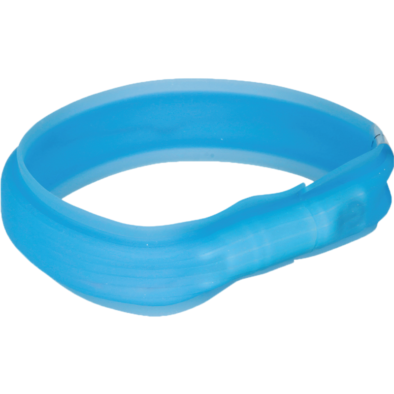 TRIXIE Flash Leuchtband USB - blau - L / XL (70 cm) 