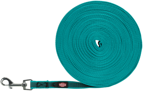 TRIXIE Schleppleine gummiert - 10 m x 1,5 cm - ozeanblau 