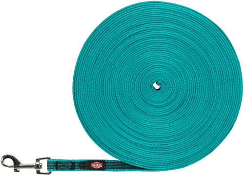 TRIXIE Schleppleine gummiert - 15 m x 1,5 cm - ozeanblau 