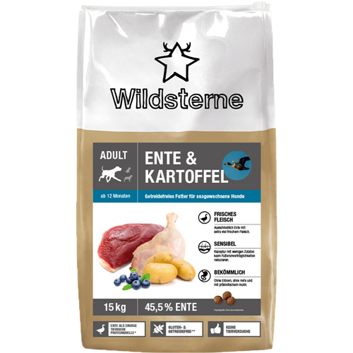 Wildsterne Ente & Kartoffel Adult - 15 kg 